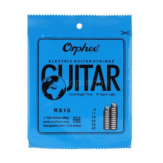 E*M Orphee RX15 6pcs Electric Guitar String Set (.009-.042)  Nickel Alloy Super Light Tension