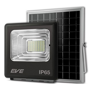 ไฟสปอทไลท์ภายนอก สปอทไลท์ SOLAR CELL EVE 60 วัตต์ สีดำ โคมไฟภายนอก โคมไฟ หลอดไฟ GARDEN LAMP 580879 EVE ALUMINIUM/GLASS M