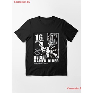เสื้อยืดผ้าฝ้ายพิมพ์ลายขายดีKamen Rider Drive Heisei Rider Anniversary Essential T-Shirt เสื้อยืดพิมลาย เสื้อยืดผู้หญิง