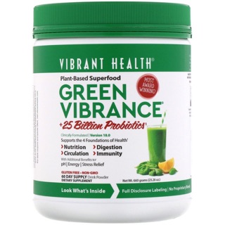 💥 สินค้าUSA💥🇺🇸 Vibrant Health, Green Vibrance +25 Billion Probiotics, Version 18.0,