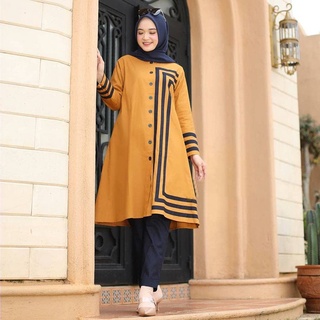Alya Tunik Material TOYOBO Can Top / Tunik (ไม่รวม HIJAB) เสื้อทูนิคมุสลิม เรียบง่าย สําหรับผู้หญิง 2021
