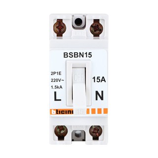 เบรกเกอร์ เบรกเกอร์ B-TICINO BSBN15 15A เบรกเกอร์และตู้ไฟ งานระบบไฟฟ้า CIRCUIT BREAKER B-TICINO BSBN15 15A