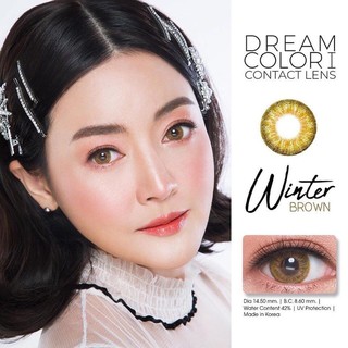 คอนแทคเลนส์ รุ่น Winter (Brown) &gt;&gt;แบบสายตาสั้นและแฟชั่น