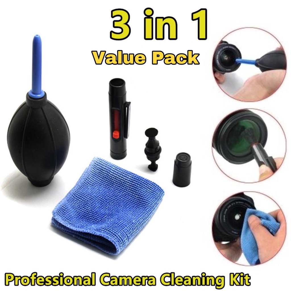 อุปกรณ์ทำความสะอาดกล้อง-ชุดทำความสะอาดกล้องและเลนส์-camera-and-lens-cleaner-set-3-in-1