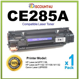 ภาพขนาดย่อของสินค้าDiscount4u .. ตลับหมึกเลเซอร์เทียบเท่า Toner CE285A 285A 85A For HP LaserJet P1102/P1102w/P1005 /P1560/P1600