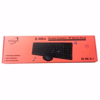 ภาพขนาดย่อของภาพหน้าปกสินค้าPirmaxx ชุดคีบอร์ดเมาส์ไร้สาย keyboard mouse Combo set รุ่น WS-KMC-8111 จากร้าน gindygindy บน Shopee