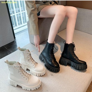 ภาพขนาดย่อของสินค้าพร้อมส่ง รองเท้าบูทมาร์ตินผู้หญิงบาง 100 กระโปรงเข้าคู่เพิ่มรองเท้าบูทสั้นระบายอากาศด้านล่างหนา