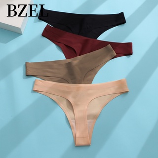 Bzel กางเกงชั้นในจีสตริง ผ้าฝ้าย ไร้รอยต่อ ระบายอากาศ ใส่สบาย เซ็กซี่ สําหรับผู้หญิง พร้อมส่ง