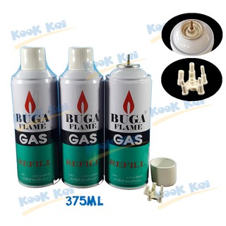 ภาพขนาดย่อของภาพหน้าปกสินค้าแก๊สกระป๋อง บูก้า Buga แก๊สเติมไฟแช็ค BUGA FLAME GAS refill เติมไฟแช็ค จากร้าน tonymart บน Shopee