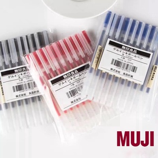 Muji ปากกาหมึกเจล สีน้ำเงิน ดำ แดง