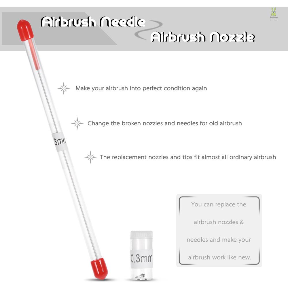 flt-หัวฉีดแอร์บรัช-0-3-มม-และเข็ม-แบบเปลี่ยน-สําหรับปืนสเปรย์พ่นสี