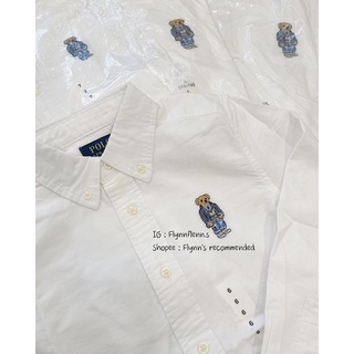 READY TO SHIP สินค้าพร้อมส่ง• Ralph Lauren polo bear cotton Oxford shirt (boy’s size) **สินค้าแท้ 100%
