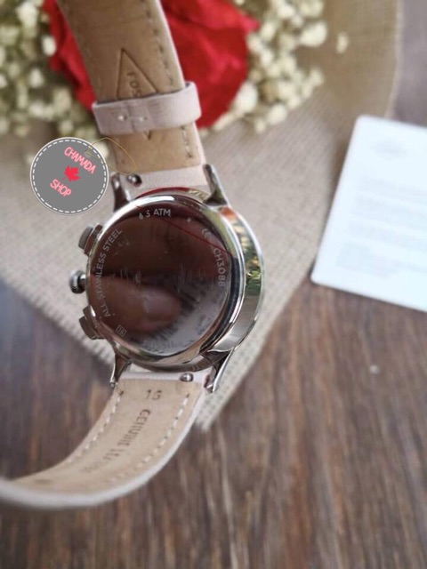 นาฬิกา-fossil-abilene-chronograph-pink-dial-ladies-watch