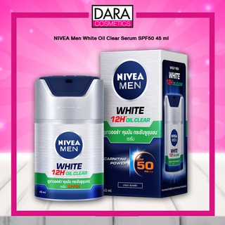 ✔ถูกกว่าห้าง✔ NIVEA Men White Oil Clear Serum SPF50 45ml นีเวีย เมน ไวท์ ออยล์ เคลียร์ เซรั่ม เอสพีเอฟ50 45 มล. ของแท้