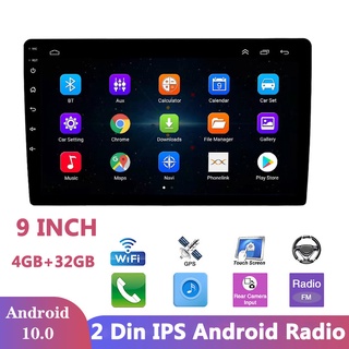 เครื่องเล่นมัลติมีเดีย วิทยุ สเตอริโอ GPS IPS บลูทูธ WIFI MP5 (4Gb+32GB) 9 นิ้ว สําหรับรถยนต์ Android 2din