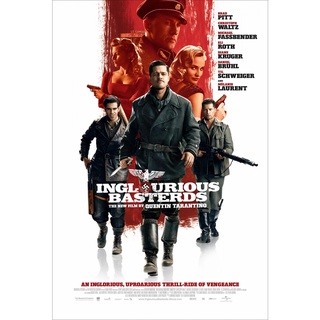 โปสเตอร์หนัง Inglourious Basterds ยุทธการเดือดเชือดนาซี Movie Poster โปสเตอร์ขนาดใหญ่ ภาพติดผนัง ตกแต่งห้อง ตกแต่งบ้าน