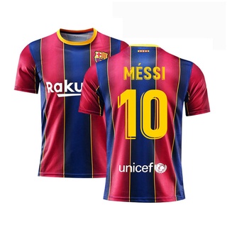 ภาพขนาดย่อสินค้าUnisex Tops Messi Football Jersey Barcelona Tshirt Soccer Jersey Plus Size High Quality Tee Gift Premier La Liga