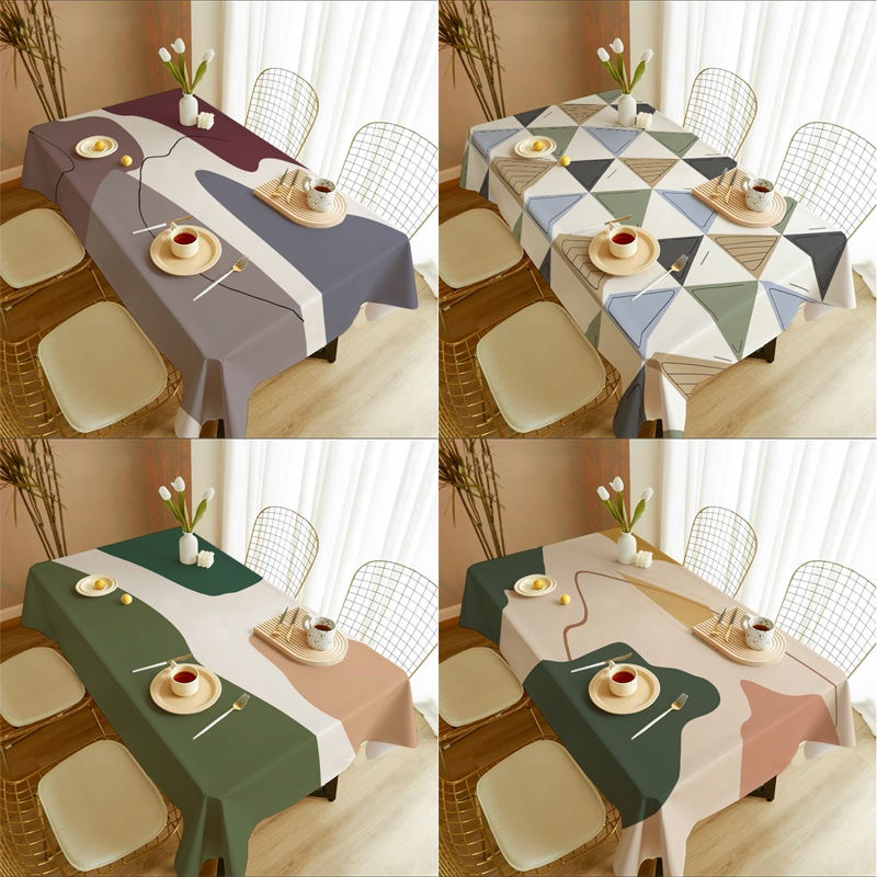 ผ้าปูโต๊ะสไตล์นอร์ดิกเรียบง่ายหรูหราผ้าปูโต๊ะในครัวเรือน