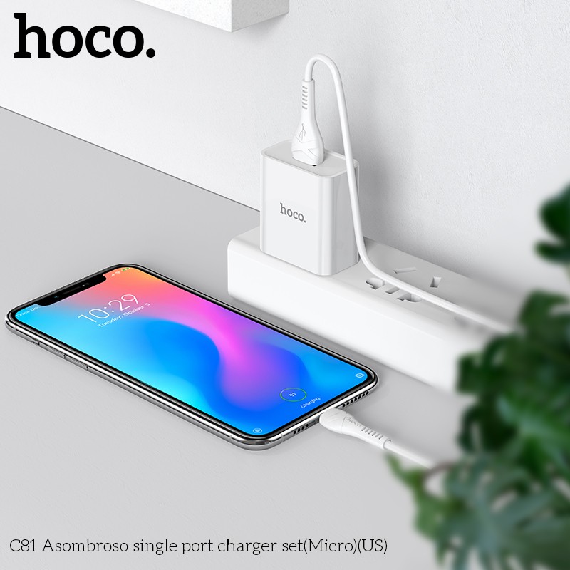hoco-c81-หัวชาร์จ-ชุดชาร์จหัว-สาย-1usb-2-1a-สินค้าใหม่ล่าสุด-พร้อมส่ง