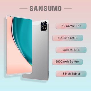 สินค้า Sansumg Galaxy Tab แท็บเล็ต 12+512G แท็บเล็ตราคาถูก Android Tablet แท็บเล็ตถูกๆ เรียนรู้คอมพิวเตอร์ สองซิม แท็บเล็ตโทรได