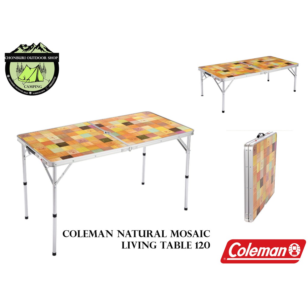 coleman-natural-mosaic-living-table-120plus-โต๊ะอลูมีเนียมพับยาว120ซม