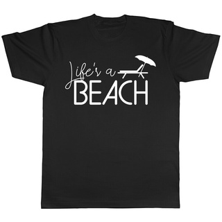 [100% Cotton] Gildan เสื้อยืดลําลอง แขนสั้น พิมพ์ลาย Life Is A Beachs ใส่สบาย สําหรับผู้ชาย