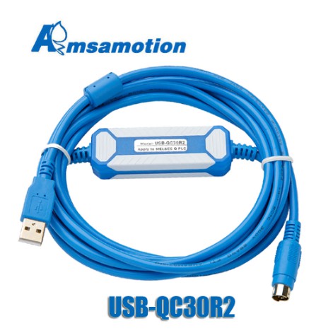 สายเคเบิลโปรแกรมมิ่ง-usb-qc30r2-สําหรับ-mitsubishi-q-series-plc-usb-rs232-ดาวน์โหลด-รองรับ-win7-xp