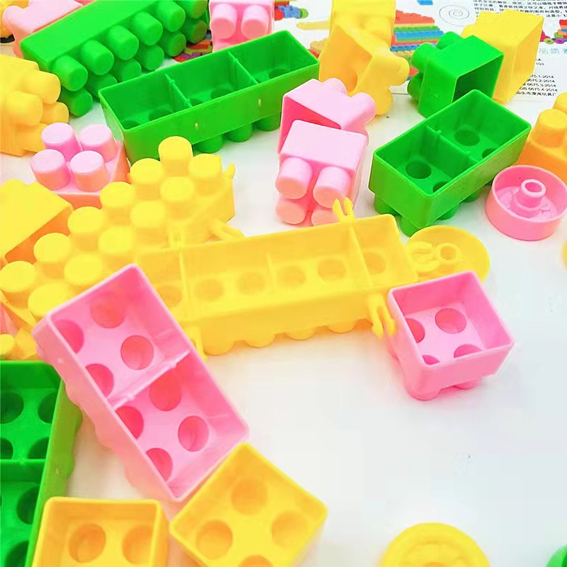เลโก้ตัวต่อ-ของเล่นเสริมสร้างพัฒนาการเด็ก-บล็อคก่อสร้าง-ของเล่นบล๊อกตัวต่อ-คละสี