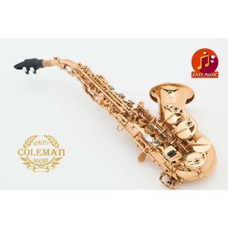 แซกโซโฟน Saxophone Curved Soprano Coleman CL-330S Gold Lacquered