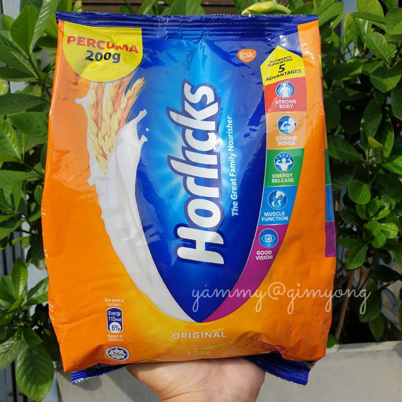 ภาพสินค้าHorlicks original malt ฮอร์ลิคส์ เครื่องดื่ม มอลต์ เครื่องดื่มสุดอร่อย ถุง 1 กก. จากร้าน thanatchayachuenjit บน Shopee ภาพที่ 2