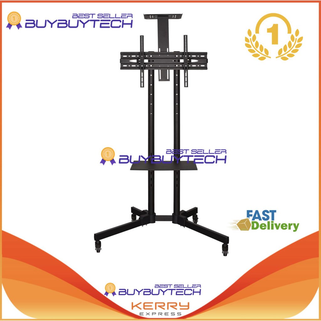 ภาพหน้าปกสินค้าbuybuytech TV Stand ขาตั้งทีวี ขนาด 32''-65'' สูง 200 cm . โชว์สินค้า ขาตั้งทีวีเคลื่อนที่ได้ ปรับ ก้ม เงย