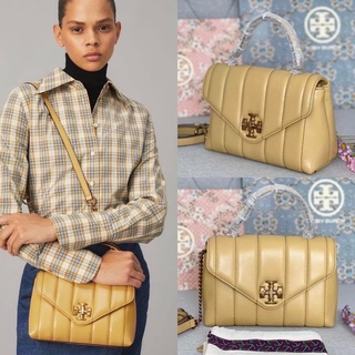 🎀 (สด-ผ่อน) กระเป๋าสะพาย 9.5 นิ้ว สีเหลือง Beeswax งาน SHOP 83943 TORY BURCH KIRA QUILTED SMALL SATCHEL