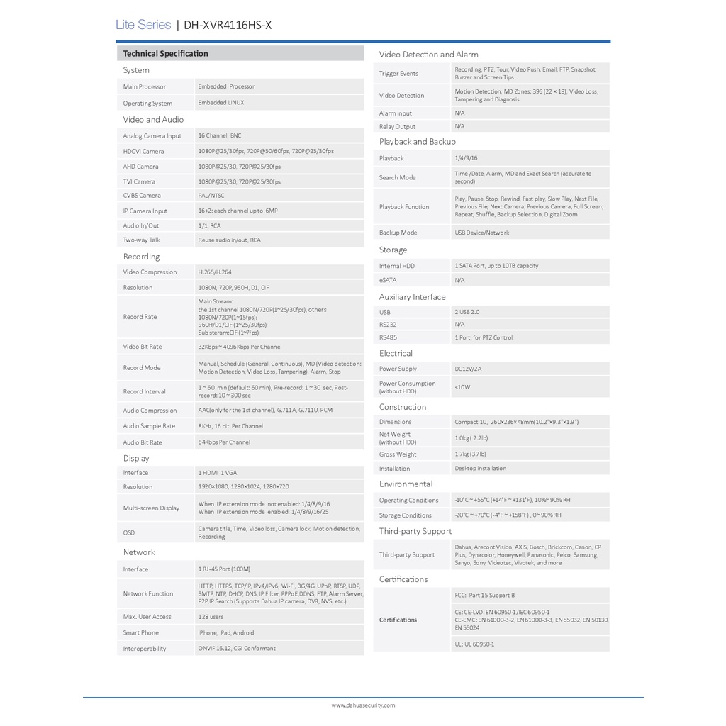 เครื่องบันทึก-dahua-dvr-16-ช่อง-dh-xvr4116hs-x-ประกันศูนย์ไทย-3-ปี-free-ดูออนไลน์ผ่านมือถือและคอมพิวเตอร์