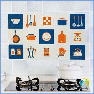 Comfy สติกเกอร์วอลเปเปอร์ กันน้ำ กันน้ำมัน สำหรับห้องครัว สามารถทำความสะอาดได้ kitchen stickers