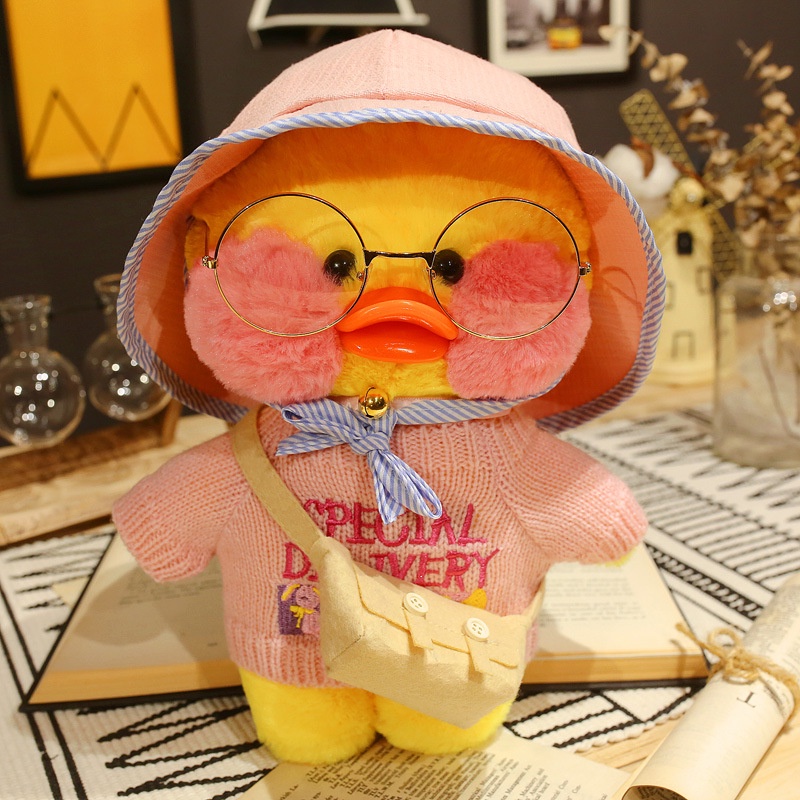 พร้อมส่ง-ตุ๊กตา-lalafanfan-duck-duck-เป็ดขาวล้วน