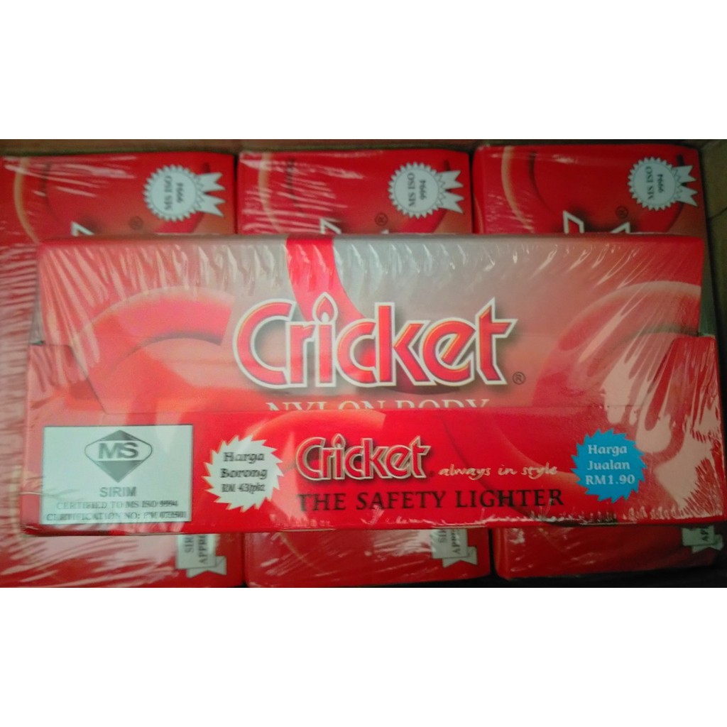 ภาพหน้าปกสินค้าไฟแช็ค Cricket(คริกเคร็ต) 100 % ยกกล่อง ยกกล่อง (50 อัน)NEW จากร้าน mooksuthinee บน Shopee