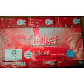 ภาพขนาดย่อของภาพหน้าปกสินค้าไฟแช็ค Cricket(คริกเคร็ต) 100 % ยกกล่อง ยกกล่อง (50 อัน)NEW จากร้าน mooksuthinee บน Shopee