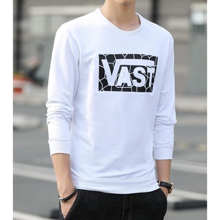 ((ส่งจากไทย)) เสื้อคอกลมแขนยาวลาย VAST  เสื้อคอกลมแฟชั่น เสื้อยืดคอกลม งานสวยผ้าเกาหลีนำเข้าราคาถูก (มีเก็บปลายทางจ้า)