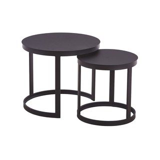 โต๊ะ เก้าอี้ โต๊ะข้างเหล็ก SPRING NESTED สีดำ เฟอร์นิเจอร์นอกบ้าน สวน อุปกรณ์ตกแต่ง SIDE TABLE SPRING BLACK