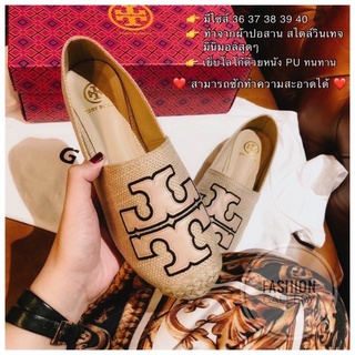 ภาพหน้าปกสินค้า🔥🔥พร้อมส่ง🔥🔥รองเท้าคัชชู ส้นแบน แบบสวม Tory Burch งานสินค้าไทยคุณภาพดี ทำจากปอสานงานมินิมอล สไตล์วินเทจ สินค้าพร้อมส่ง ที่เกี่ยวข้อง