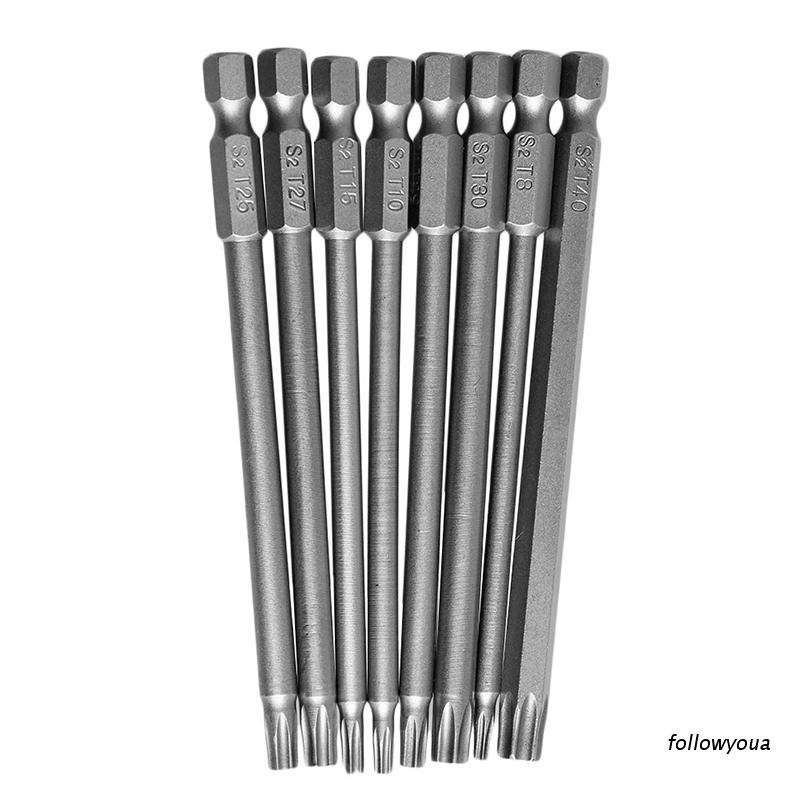 fol-8pcs-set-t8-t40-100mm-magnetic-torx-screwdriver-bits-1-4-hex-shank