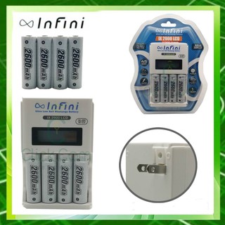 Infini แท่นชาร์จ+ถ่านชาร์จ รุ่น IX2900+AA2600 Pack4