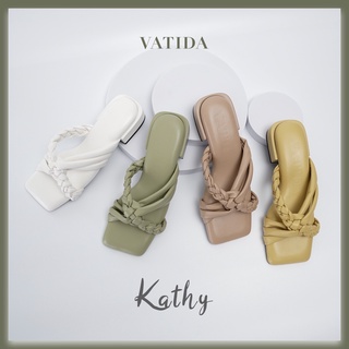 ภาพขนาดย่อของสินค้า(  In stock ) รองเท้าผู้หญิง รองเท้าเเตะผู้หญิง รองเท้าเเฟชั่นผู้หญิง Size 36-41 รุ่น Kathy(VTD-031)