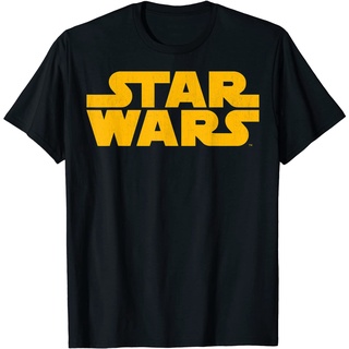 เสื้อยืดโอเวอร์ไซส์เสื้อยืด พิมพ์ลายกราฟฟิคโลโก้ Star Wars สีเหลืองS-3XL
