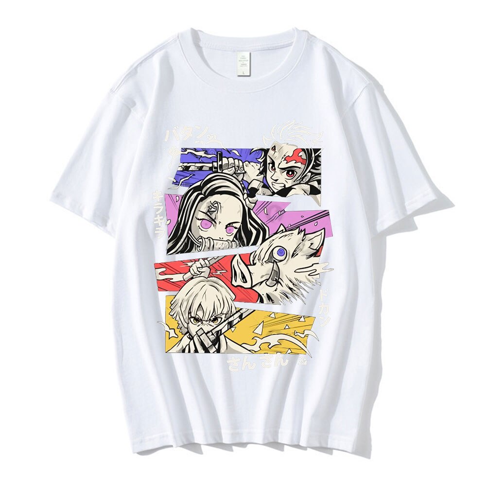 เสื้อยืดพิมพ์ลายแฟชั่น-demon-slayer-kimetsu-no-yaiba-รองเท้า-สําหรับผู้ชาย-39-s-เสื้อยืดลําลอง-แขนสั้น-พิมพ์ลายกราฟิกกา