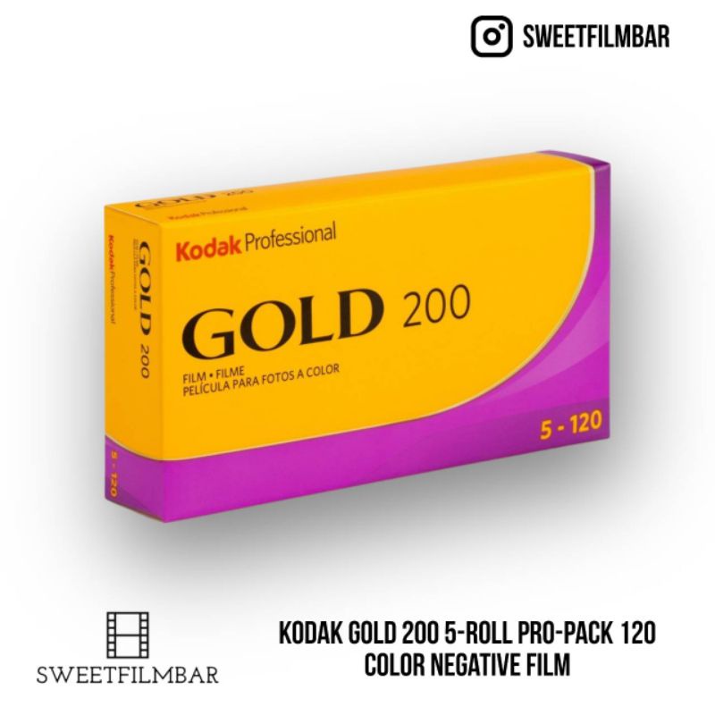 ภาพหน้าปกสินค้าKodak	Gold 200	Medium Format Color Negative Film  Sweet Film Bar	ฟิล์มสี