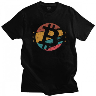 Streetmens Vintage Bitcoin Tshirt ผ้าฝ้ายแขนสั้น Btc Cryptocurrency Crypto Blockchain Teeสามารถปรับแต่งได้