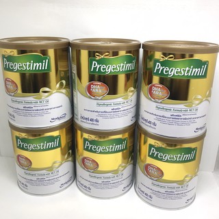 สินค้า Pregestimil พรีเจสติมิล สูตรสำหรับทารกที่มีระบบการย่อยผิดปกติ ขนาด 400 กรัม ยกลัง ( 6 กระป๋อง )