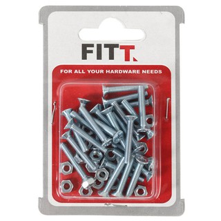 MACHINE SCREW 4X25MM JF NUT 25EA สกรูเกลียวมิลน็อต JF 4X25 MM 25 ตัว สกรู, น๊อตและแหวน อุปกรณ์ยึดติด เครื่องมือช่างและฮา