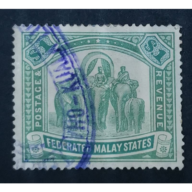 [STM 202] แสตมป์ ลายช้างมาเลย์ 1900 สหพันธ์ 1 (ใช้ดี) Shopee Thailand